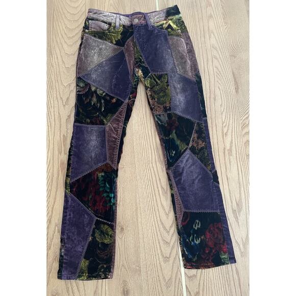 Ralph Lauren Collection Purple Label Patchwork 160 Slim Denim Jean 26 Velvet $3k - Picture 9 of 15